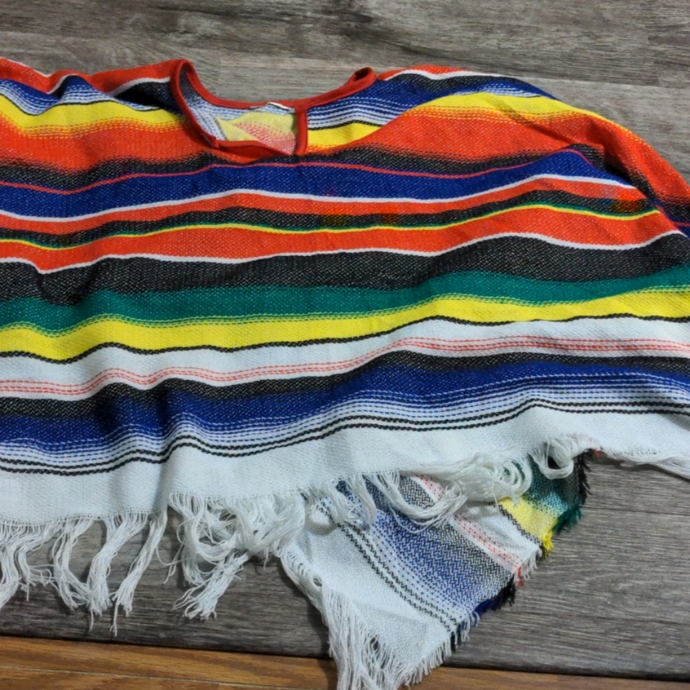 Rainbow poncho